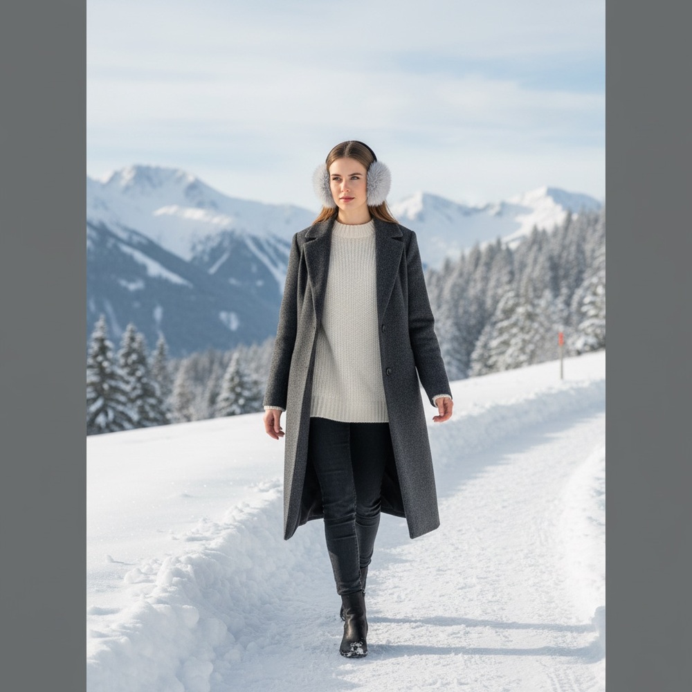 Apparis Gray Faux Fur Earmuffs